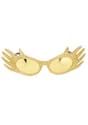 Gold Glitter Hands Glasses